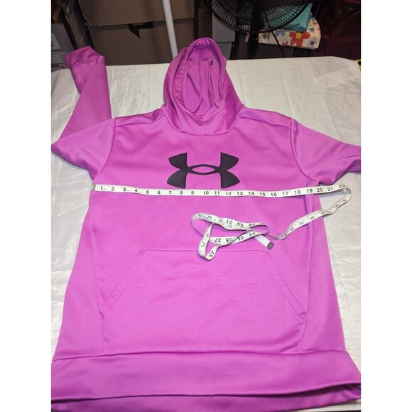 Under Armour Women's Size Medium Fleece BL Hdy Vivid Magenta Pullover Hoodie - Picture 11 of 14